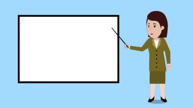 Çizgi Film Öğretmeni Tahta Canlandırma Videosu 4K Proje ihtiyaçlarınız için uygun