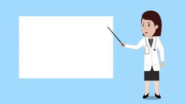 Şirin Kadın Doktor Sunum Canlandırma Video 4K Proje ihtiyaçlarınız için uygun