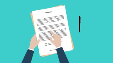 Proje ihtiyaçlarınız için uygun olan Anlaşma Formu Animasyon Video 4K 'yı imzalayın