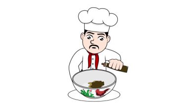 Bir Erkek Aşçı Çizgi Filmi Mie Ayam Animasyon Video 4K Proje ihtiyaçlarınız için uygun