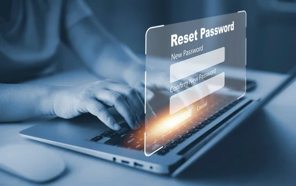 Security and reset password login online concept  Hands typing and entering username and password of social media, log in with smartphone to an online bank account, data protection from hacker