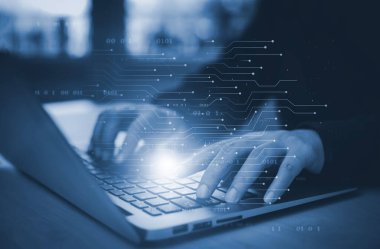 Businessman hand touch with Code html and programming on screen laptop,Programmer development Computer code,web design  coding technology in software, digital software technology development, IoT 