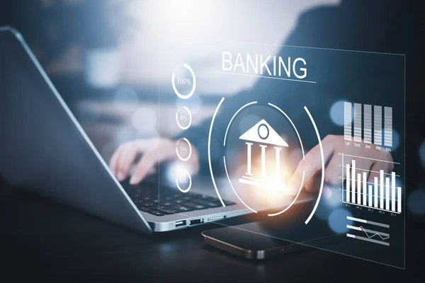 finance and banking digital, businessmen holding online banking and payments, Finance and banking networks. AI, Customer networking connection, Digital marketing. cyber security. Business technology.