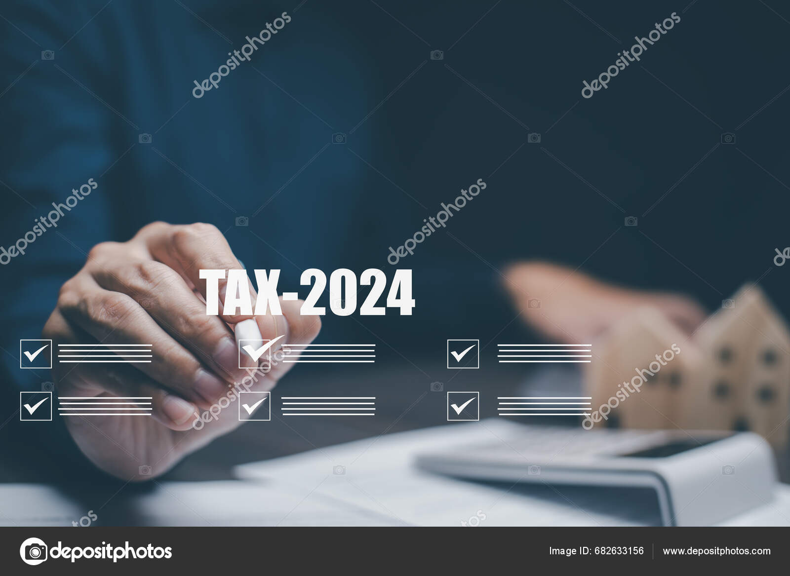 Hand Using Tablet Bar Tax Refund 2024 Refund Tax Duty Stock Photo by