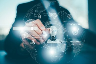 Yapay Zeka, Yapay Zeka, Yapay Zeka, Yapay Zeka ve Yapay Zeka sohbet robotu, Dijital Chatbot, Robot uygulaması, konuşma