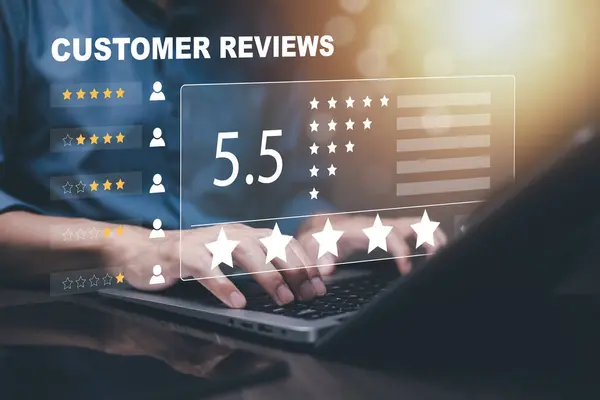Experience of Customers and Users give ratings on online service on application smartphone, Satisfaction feedback and review give best quality good product survey ranking in top online business.
