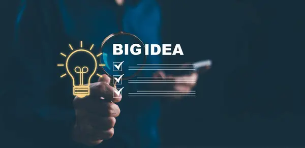 thinking and creative concept, Close up the light bulb and man holding light bulb, Creativity, and innovation are keys to success,  new idea and innovation with Brain and light bulbs,big data
