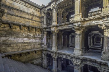 01 17 2017 Vintage Dada harir ni Vav ya da step well, Ahmedabad, Gujarat, Hindistan, Asya