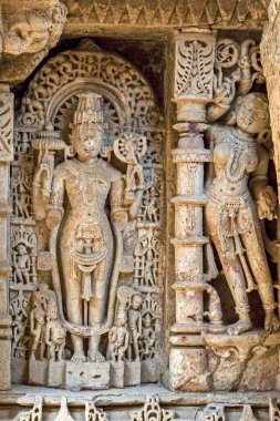 03 04 2019 Sculpture at Rani Ki Vav constructed by Queen Udayamati wife of King Bhimdeva  UNESCO World Heritage SitesPatan North Gujarat INDIA.
