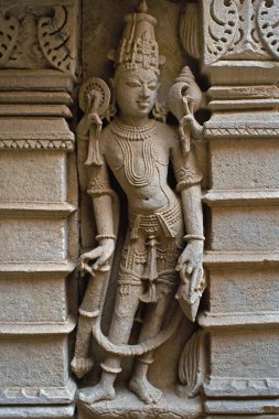 03 04 2019 Sculpture at Rani Ki Vav constructed by Queen Udayamati wife of King Bhimdeva  UNESCO World Heritage SitesPatan North Gujarat INDIA.