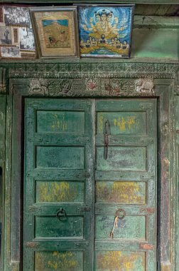 02 12 2010 Vintage Photo Frame of god and goddess , Kukadia , Idar , Sabarkantha , Gujarat , Indi