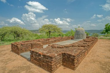 08 23. Yüzyıl A.D.Stupa ve Nagarjuna Konda kalıntıları, Nagarjuna Konda Sagar Andhra Pradesh, Hindistan, Asya, Hindistan, Hindistan, Asya, Asya