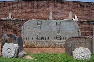 08 24 2015 stone ruined Buddhist Mahachaitya great stupa built in 3rd Century BCE  Amaravthi Andhra Pradesh India