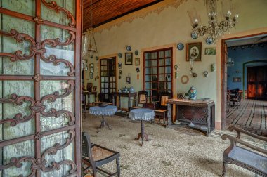 06 10 2009 Vintage Menezes Braganza Pereira Old House colonial Villa Museum of Portuguese era with decoration  Chandor South Goa India