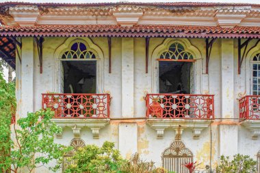 06 10 2009 Vintage Colonial Goan house of Braganza family in Chandor village near Margao Madgaon, Goa, India.