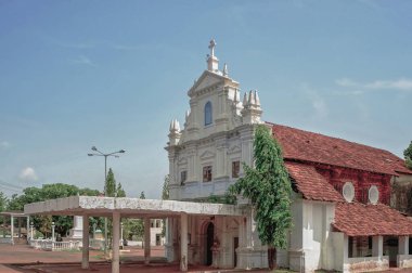Vintage Old Portuguese church in tropical South Goa  India.