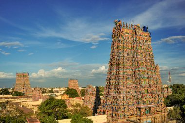 08 23 2009 Gopuram of Meenakshi Sundareswarar Temple or Meenakshi Amman TempleBuilt in 1600 AD Deity.Meenakshi Parvati Maduri Tamil Nadu India.