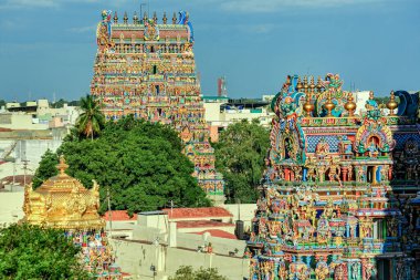 08 23 2009 Gopuram of Meenakshi Sundareswarar Temple or Meenakshi Amman TempleBuilt in 1600 AD Deity.Meenakshi Parvati Maduri Tamil Nadu India.