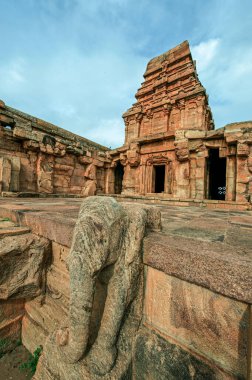06 07 2008 View of Upper Shivalaya on the top of northern rocky hill   It is UNESCO world heritage site Badami, Karnataka, India.
