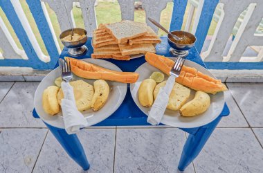 09 07 2007 Breakfast,at Windy Garden Bed & breakfast Galle in Sri Lanka.Asia