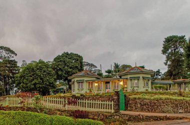 09 07 2007 Exterior of an Vintage old Villa in a tropical garden,Sri Lanka. Asia, 