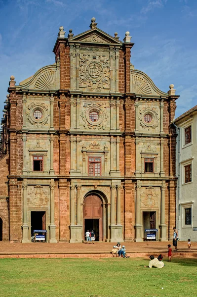 2009 Património Mundial Unesco Basílica Bom Jesus Louco Laterite Vermelha — Fotografia de Stock