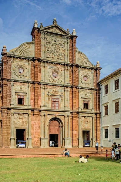 2009 Património Mundial Unesco Basílica Bom Jesus Louco Laterite Vermelha — Fotografia de Stock