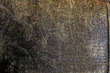 09 09 2007 Yaşlanmış yüzey dokusu, antika kahverengi ve altın rengi. El işi, senaryo Sri Lanka Asia.