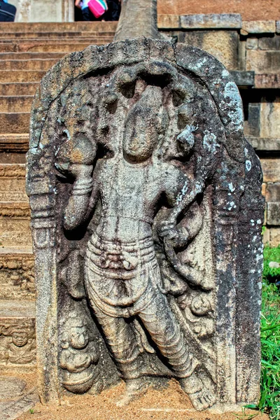 2007 Dwarpal Muragala Ancient Guard Stone Carving Sri Lanka Asia — Stock Photo, Image