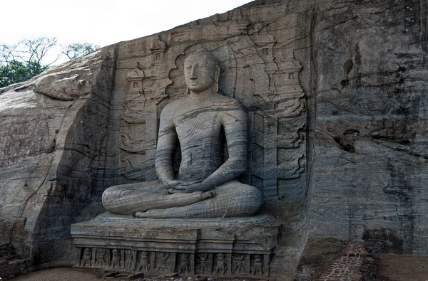 2007 Estátuas Buda Gal Vihara Polonnaruwa Sri Lanka Ásia — Fotografia de Stock