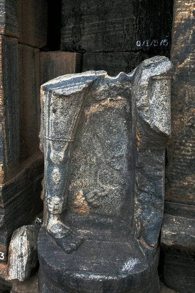 2007 Ruins Statyue Shiva Devalaya Ancient Kovil Situated Polonnaruwa Sri — Stock Photo, Image