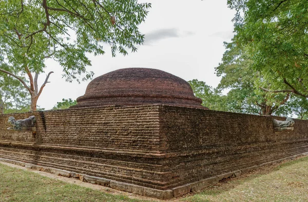 2007年11月9日至11日 位于斯里兰卡Polonnaruwa的教科文组织12世纪世界遗产所在地Alahana Parivena创造性的傻瓜形象 — 图库照片