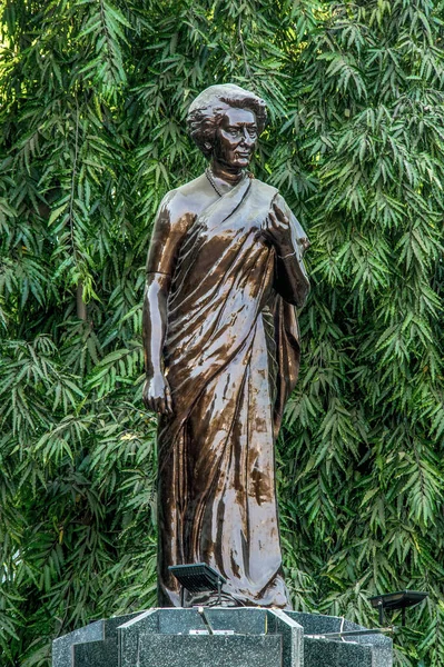 2018 Statue Mme Indira Ghandi Défunte Premier Ministre Inde Chandrapur — Photo