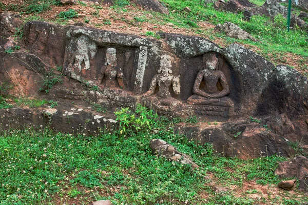 07 22 2007  Ruined statue in heritage Buddhist excavated site Ratnagiri meaning hill of jewels between the Brahmani and Birupa rivers Jajpur district. Orissa India
