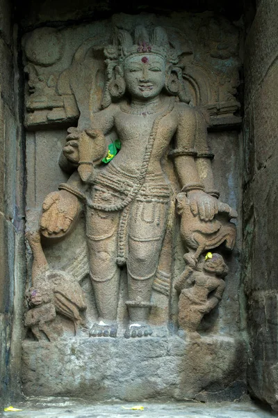 2007 Escultura Piedra Pared Exterior Del Templo Mukteshwar Bhubaneswar Orissa —  Fotos de Stock