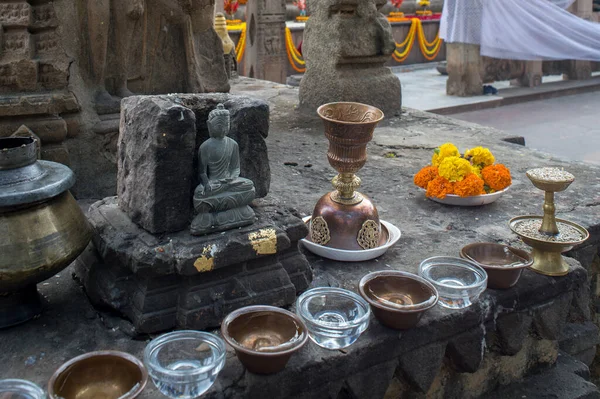 2014 Rituálék Tibeti Mitológiában Maha Bodhi Complex Bodhgaya Bihar Indiában — Stock Fotó