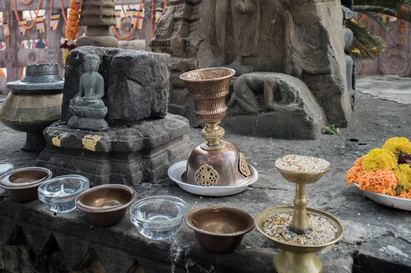 2014 Rituals Tibetan Mythology Maha Bodhi Complex Bodhgaya Bihar Indi — 图库照片