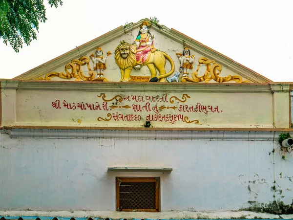 2019 Stucco Work Devis Sculpture Old Choultry Dharamshala Khedbrahma Khedbrahma — Φωτογραφία Αρχείου