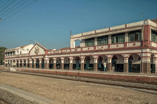 2008 Vintage Prinsessan Gondals Järnvägsstation Rajkot Distriktet Saurashtra Indien Asien — Stockfoto