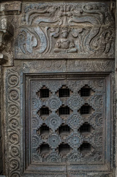 2017 Vintage Stone Carving Opeshwar Temple Khidrapur Kolhapur District Maharashtra — Stock Photo, Image