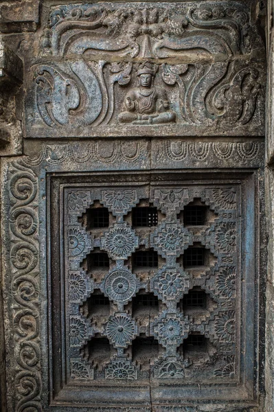 2017 Vintage Stenen Beeldhouwwerk Opeshwar Tempel Khidrapur District Kolhapur Maharashtra — Stockfoto