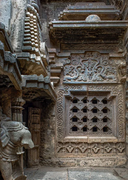 2017 Vintage Stenen Beeldhouwwerk Opeshwar Tempel Khidrapur District Kolhapur Maharashtra — Stockfoto