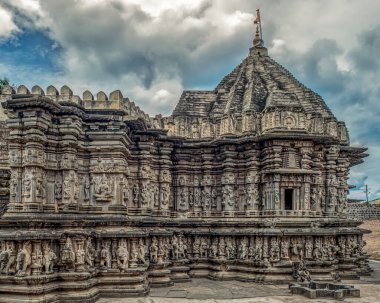  06 12 2017 Taş Kopeshwar Shiva Tapınağı, Kolhapur, Maharashtra, Hindistan, Asya