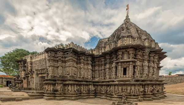 2017 Pedra Esculpida Kopeshwar Shiva Temple Kolhapur Maharashtra Índia Ásia — Fotografia de Stock