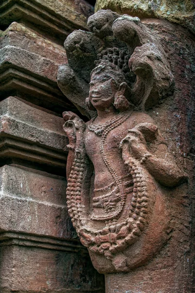 2007 Snidade Sandsten Skulptur Rajarani Tempelvägg 11Th Century Odisha Stil — Stockfoto