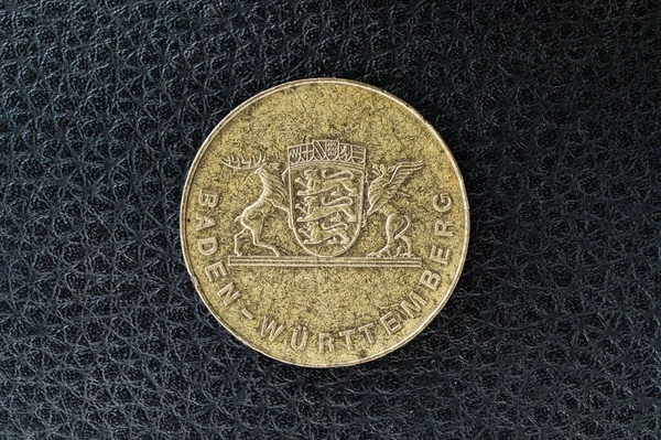 2015 Vintage Brass Coin Federal Republic Germany Souvenir Tokens Studioshot — 图库照片
