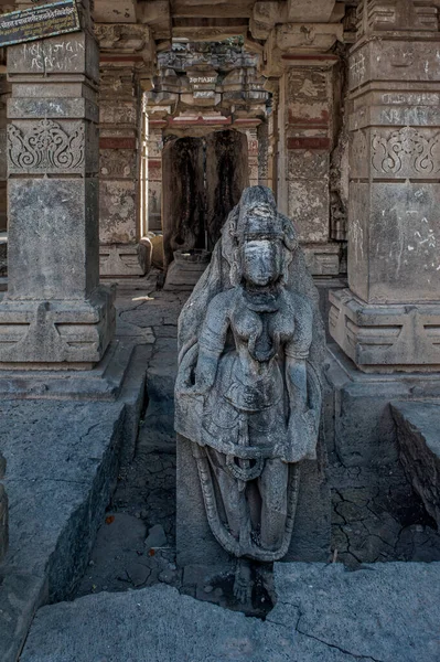 2013 Stenskulptur Vid Sangameshwar Hemadpanthi Temple Kudal Solapur Maharashtra Indien — Stockfoto