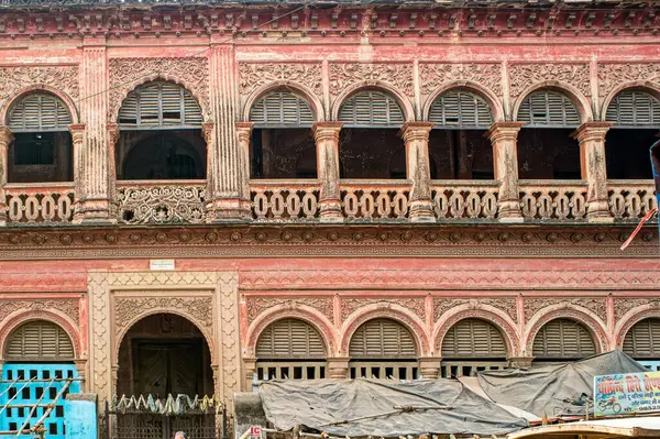 2014 Vintage Fenêtre Cintrée Sur Vieille Maison Gaya Bihar Inde — Photo