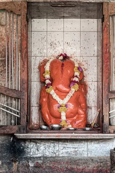 2013 Estatua Ganesh Vintage Hehabhagwant Templo Vishnu Solapur Maharashtra India — Foto de Stock