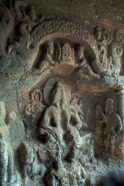 2009 Gandharpale Buddhist Caves Auch Mahad Caves Genannt Ist Eine — Stockfoto